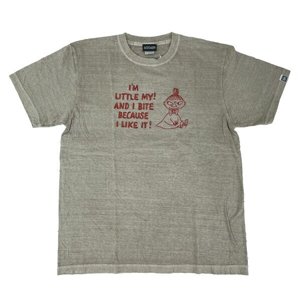 ムーミン リトルミイ ピグメント刺繍Tシャツ(L) ベージュ