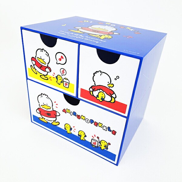 けろけろけろっぴ　みんなのたあ坊　あひるのペックル キティ ミニチェスト4個 けろけろけろっぴみんなのたあ坊あひるのペックル キティ ミニ
