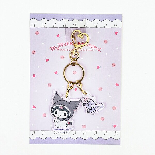 アニバーサリーパーティ クロミ&マイメロ マスコット キーホルダー メロクロ展 マイメロクロミ アニバーサリーパーティ アクリル