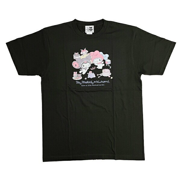 マイメロt サンリオ マイメロディ50th ＆クロミ20th エンジェルTシャツ(L