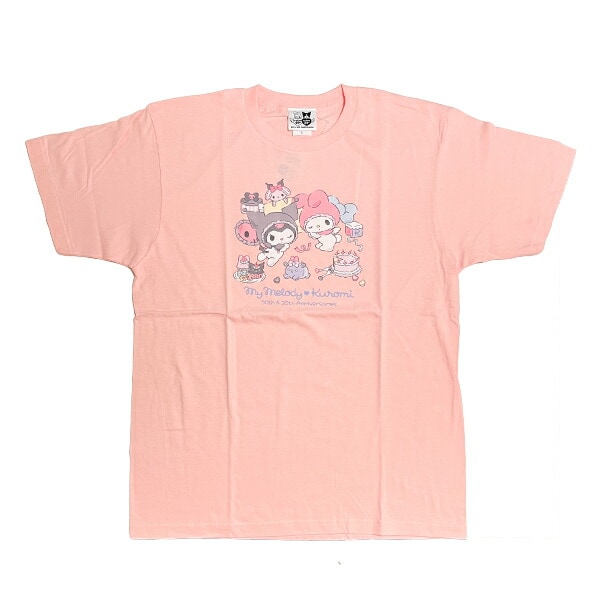 マイメロt サンリオ マイメロディ50th ＆クロミ20th エンジェルTシャツ(L