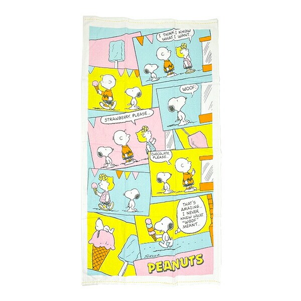 スヌーピー ふんわりガーゼタオル バスタオル アイスクリーム