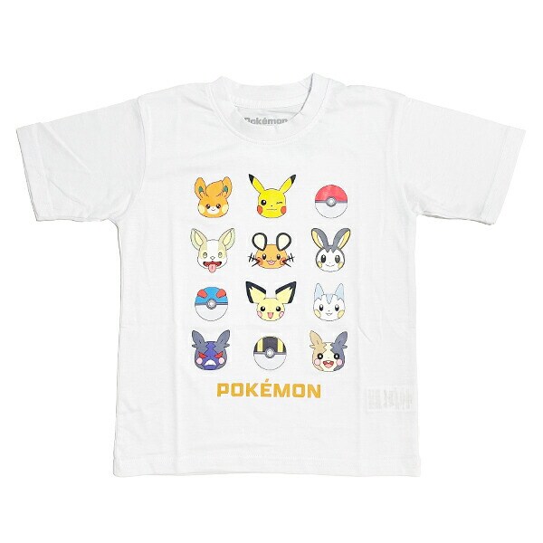 ポケットモンスター キッズ パルデアフェイス Tシャツ(ホワイト