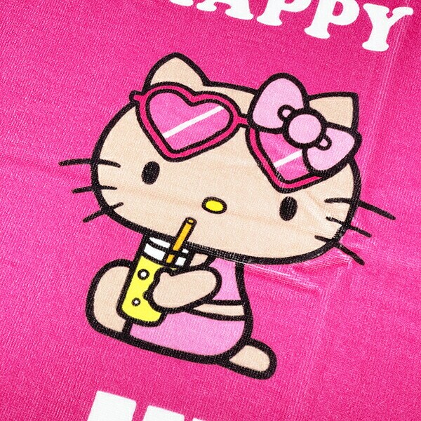 日焼けキティ　BIGタオル 日焼けハローキティ フェイスタオル PK｜トゥーワントゥー