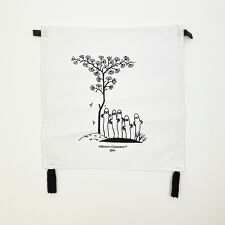 パーフェクト・ワールド・トーキョー(Perfect World Tokyo)のムーミン タペストリー ファブリックポスター ニョロニョロ 北欧 インテリア ホワイト MOOMI