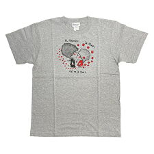 パーフェクト・ワールド・トーキョー(Perfect World Tokyo)の水森亜土 マリンカップル 半袖Tシャツ(M) グレー アパレル