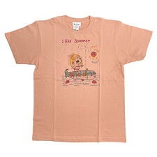 パーフェクト・ワールド・トーキョー(Perfect World Tokyo)の水森亜土 summer 半袖Tシャツ(M) ダスティピンク アパレル