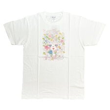 パーフェクト・ワールド・トーキョー(Perfect World Tokyo)の水森亜土 フェイスフラワー 半袖Tシャツ(M) ホワイト アパレル