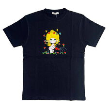 パーフェクト・ワールド・トーキョー(Perfect World Tokyo)の水森亜土 水やり柄 コットン半袖Tシャツ(L) ネイビー アパレル