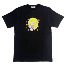 パーフェクト・ワールド・トーキョー(Perfect World Tokyo)の水森亜土 少女柄 コットン半袖Tシャツ(L) ブラック アパレル