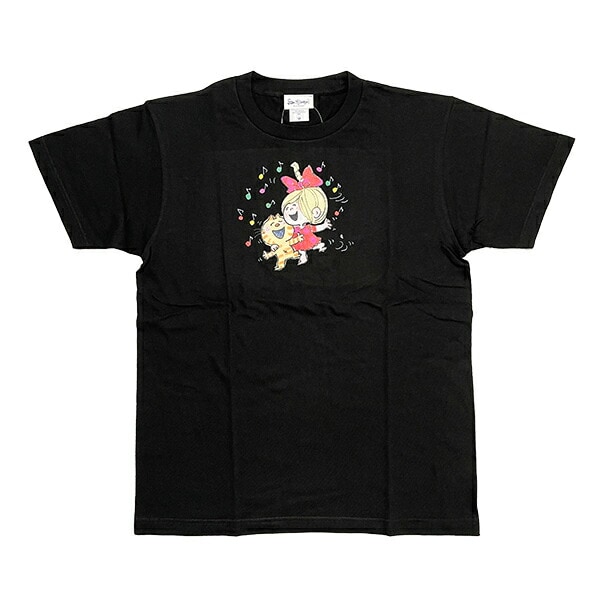 ど根性ガエル ピョン吉ツヨキ Tシャツ(ブラック) Lサイズ