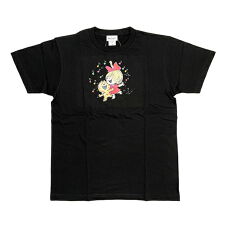 パーフェクト・ワールド・トーキョー(Perfect World Tokyo)の水森亜土 ネコ＆ガール 半袖Tシャツ(M) ブラック アパレル