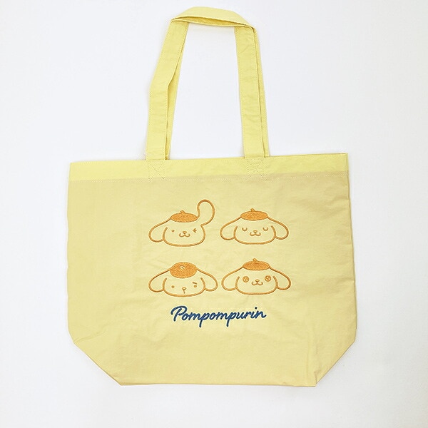 ポムポムプリントートバッグ サンリオ ポムポムプリン フェイス トートバッグ Sanrio