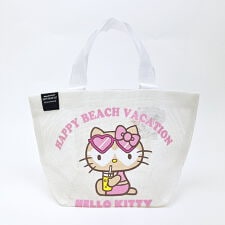 パーフェクト・ワールド・トーキョー(Perfect World Tokyo)のサンリオ 日焼け キティ メッシュバッグ ホワイト Sanrio