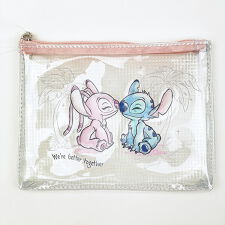 パーフェクト・ワールド・トーキョー(Perfect World Tokyo)のディズニー スティッチ＆エンジェル 水彩 PVCクリアポーチ Disney