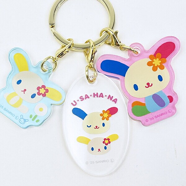レア サンリオ ウサハナ キーホルダー サンリオ ウサハナぬいぐるみキーホルダー｜夢屋