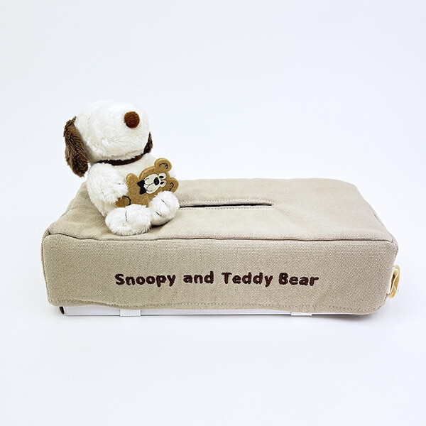 スヌーピー　ティッシュカバー スヌーピー＆ベア ティッシュボックスカバー SNOOPY | パーフェクト
