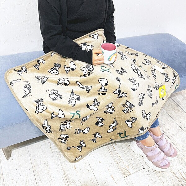 スヌーピー PEANUTS ひざ掛け ネイビー ブランケット 西川