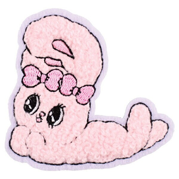 エスターバニー（Esther Bunny） モコモコ刺繍ステッカー(リラックス