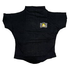 パーフェクト・ワールド・トーキョー(Perfect World Tokyo)の水森亜土 ワンポイント柄 ハイネック半袖Tシャツ(L) ブラック アパレル