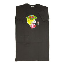 パーフェクト・ワールド・トーキョー(Perfect World Tokyo)の水森亜土 スーパーBIGTシャツ(M) ワンピース チャコール アパレル