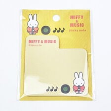 パーフェクト・ワールド・トーキョー(Perfect World Tokyo)のミッフィー miffy ダイカット付箋 (イエロー) 文具  MIFFY＆MUSICシリーズ