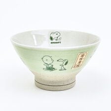 パーフェクト・ワールド・トーキョー(Perfect World Tokyo)のスヌーピー 波佐見焼 茶碗  浅緑色 食器  SNOOPY