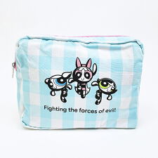 パーフェクト・ワールド・トーキョー(Perfect World Tokyo)のパワーパフガールズ ギンガムチェックポーチ サックス パワパフ