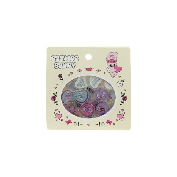 エスターバニー (Esther Bunny) おはじき風シール クリーム 文具