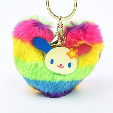 サンリオ ウサハナ ハート型ファーキーホルダー Sanrio | パーフェクト 