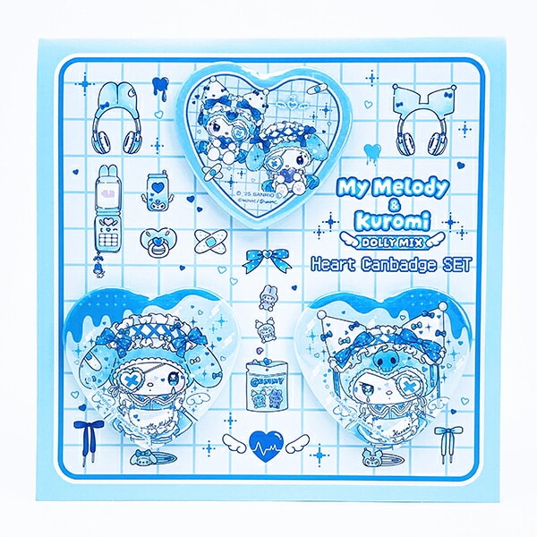 サンリオ マイメロディ＆クロミ DollyMix 缶バッジ3個セット ブルー