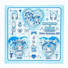 サンリオ マイメロディ＆クロミ DollyMix 缶バッジ3個セット ブルー 