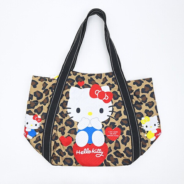 HELLO KITTY 　ハローキティ　トートバッグ　ドイツ　バック　カオハナ HELLO KITTY × Breath TOPKAPI プリント キャンバス レザー コンビ