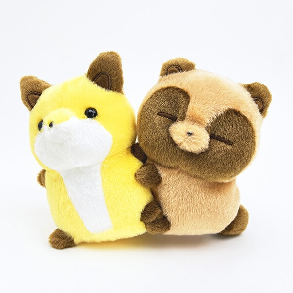 タヌキ寝入り タヌキとキツネ 抱きつき ぬいぐるみ | パーフェクト・ワールド