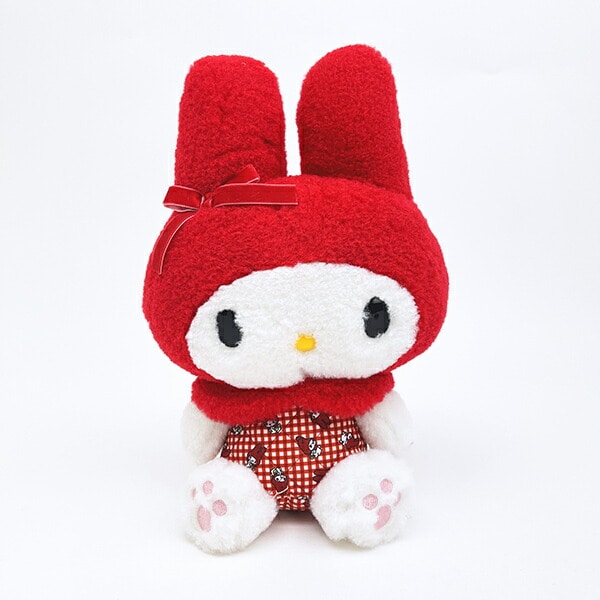 サンリオ ポムポムプリン さくらんぼチェック S ぬいぐるみ イエロー