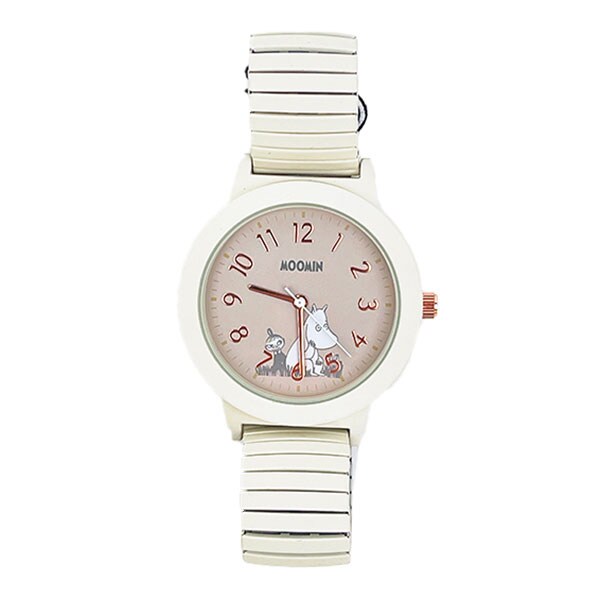 ムーミンデジタル腕時計 ホワイト/レッド ムーミン プリントウォッチ レッド 時計 腕時計 MOOMIN