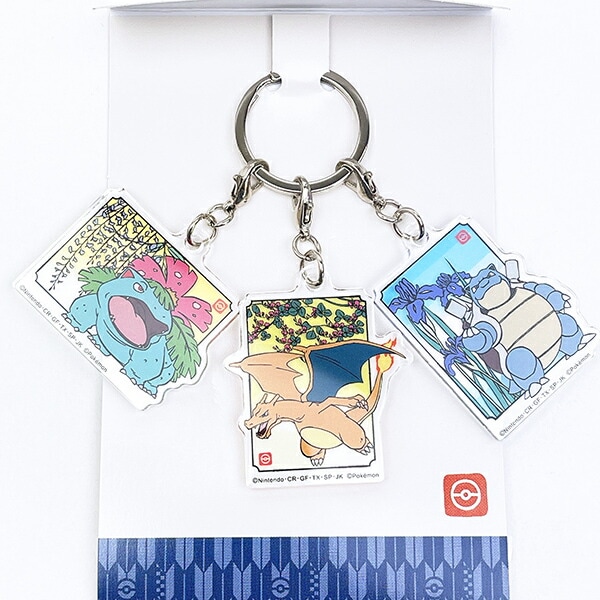 ポケットモンスター 3連アクリルキーホルダー 和柄 フシギバナ