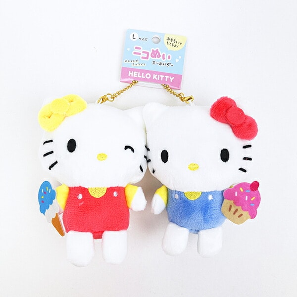 サンリオ キティ ミミィ ニコぬい マスコットキーホルダー (L