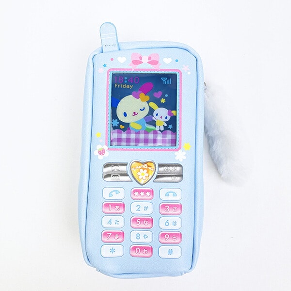サンリオ ウサハナ ガラケー型ペンケース ブルー 文具 Sanrio