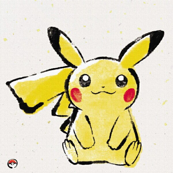 ポケットモンスター ピカチュウ アートパネル 筆書き インテリア