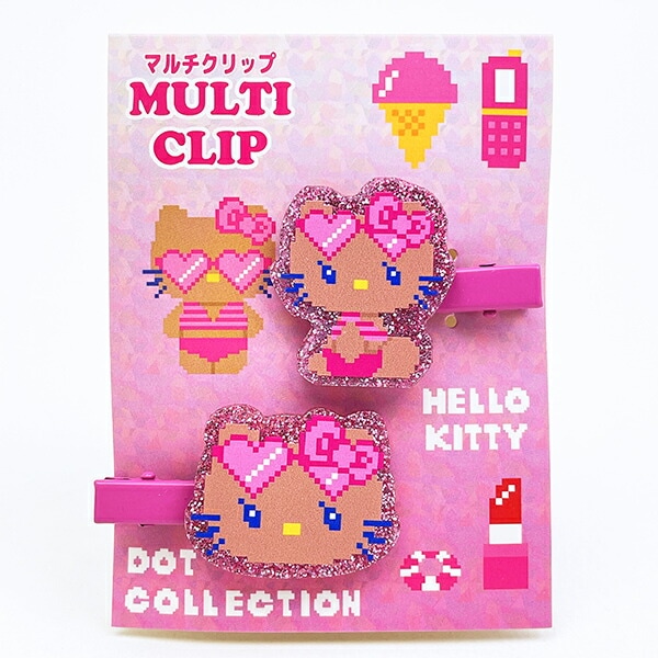 サンリオ 日焼けキティ マルチクリップ ドット ピンク Sanrio