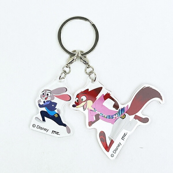 ディズニー ズートピア ニック＆ジュディ 2連アクリルキーホルダー