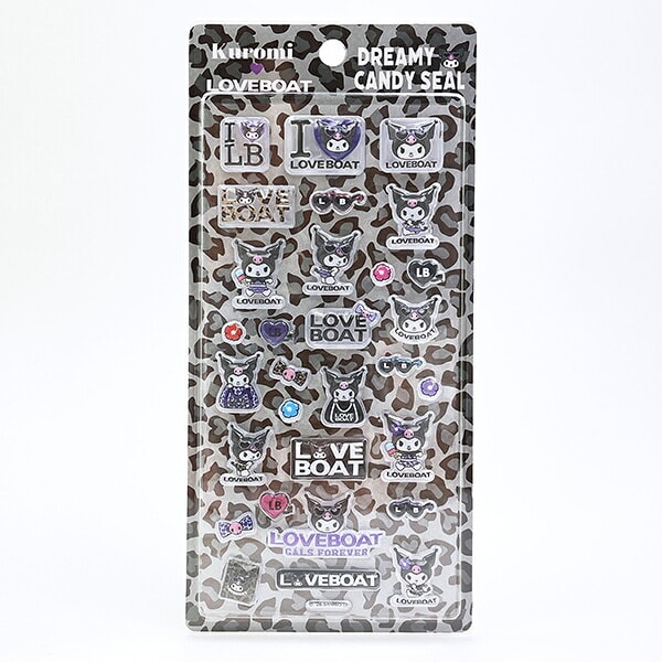 サンリオ クロミ × LOVEBOAT (ラブボート) シール BLACK LEOPARD 文具