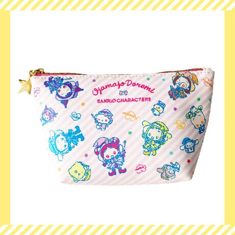 おジャ魔女どれみコスメポーチおジャ魔女 サンリオキャラクターズ舟形ポーチ Mcor
