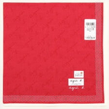 アニエスベー　大判　ロゴジャガードハンカチ（cm）　【agnes b】