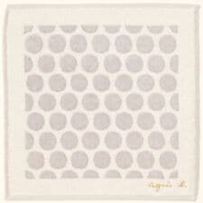 アニエスベー　大判　タオルハンカチ（cm）　水玉柄　【agnes b】