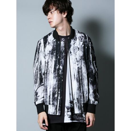 シェラック/SHELLAC 総柄リブブルゾン | セマンティックデザイン  