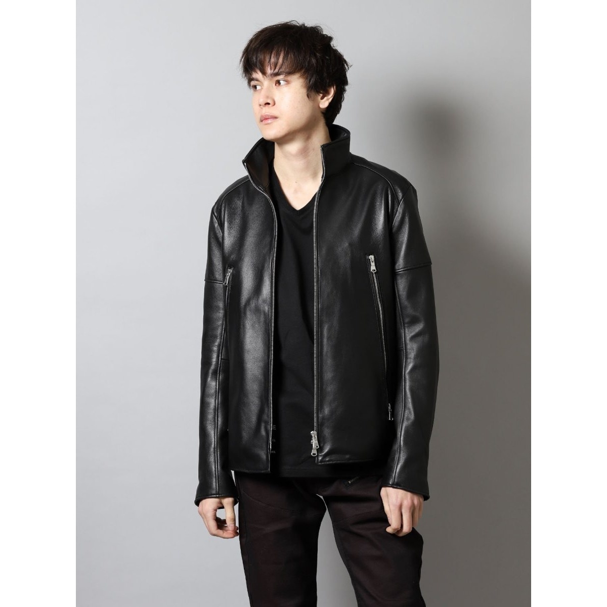 セマンティックデザイン　羊革レザージャケット　Mサイズ　新品タグ付き kawanotajimaya_mlrj0222