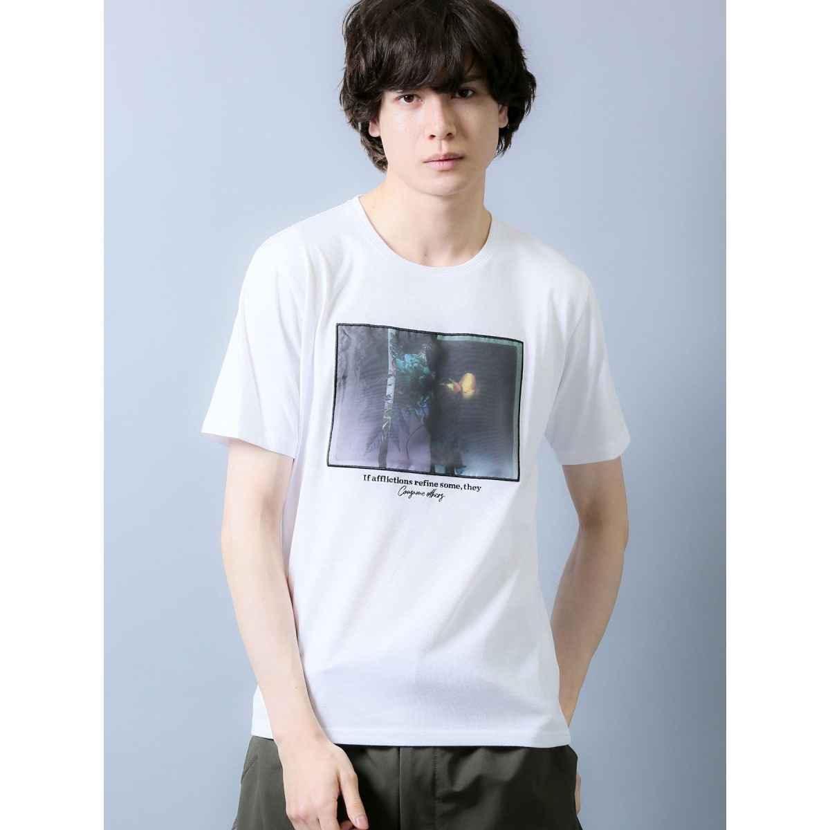 フォトグラフィック 【日本製】 クルーネック半袖Tシャツ 完成品 セマンティックデザイン