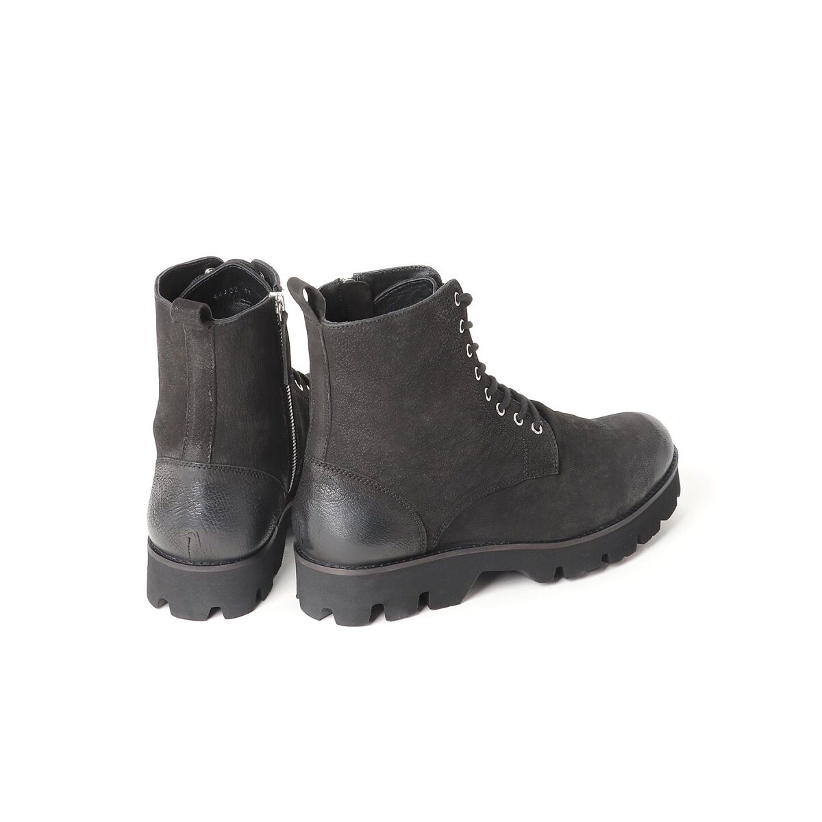 セマンティックデザイン リアルレザー 8ホールドレープブーツ